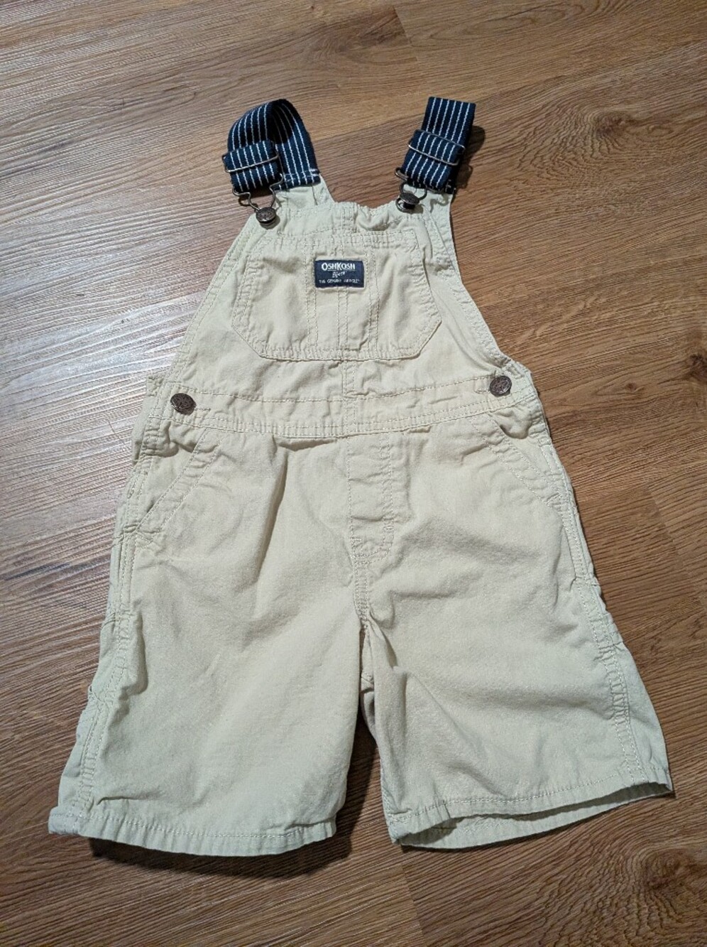 Oshkosh B'Gosh Khaki Vestbak Shortalls 4T